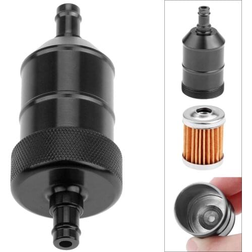 Universal 8mm Motorcycle Fuel Filter Car Petrol Diesel Inline for Motorcycle Scooters Chrome Aluminum Fuel Filters 5Color