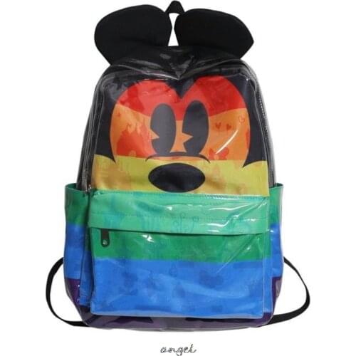 Disney Mickey Mouse Schoolbag Boy Girl Children Princess School Bag Primary School Waterproof Teenager Fashion Student Backpack