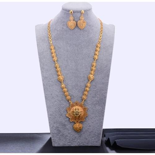 WANDO Ethiopian/Oman Habesha Jewelry SetS Gold Color African/Eritrea/ Wedding Gifts Dubai Jewelry set Jewelry Women Wedding