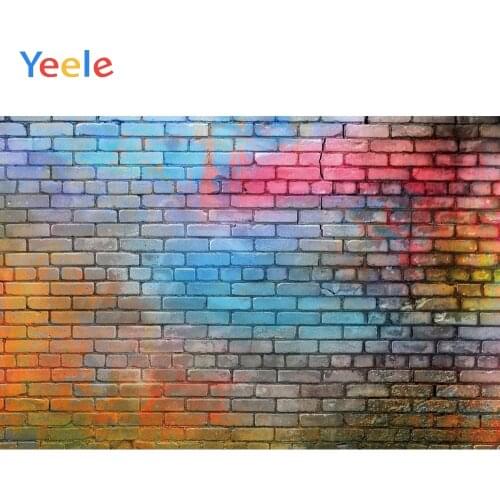 Yeele Colorful Brick Wall Backdrop Newborn Baby Portrait Custom Vinyl Photography Background For Photo Studio Photophone Props