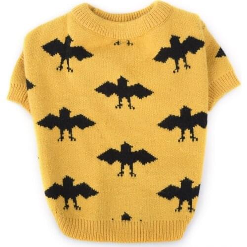 Halloween Pet Dog Sweater Cute Cat Sweater Bat Pattern Cloth Winter Puppy Dog Scarf Christmas Clothes Knitwear Warm Clothing