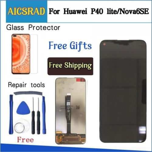 For Huawei P40 Lite LCD Nova 6SE Display Touch Digitizer Screen For Huawei p40 lite display nova 6se Assembly Part
