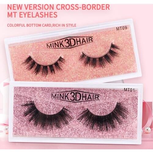 1Pair 5D Mink Eyelashes Long Lasting Mink Lashes Natural Dramatic Volume Eyelashes Extension Thick Long 3D False Eyelashes Bulk