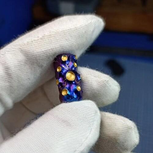 1PC Flame Pattern Titanium EDC Paracord Beads Lanyard Pendants Knife Beads Umbrella Rope Cord Necklace Bracelet Beads Pendants