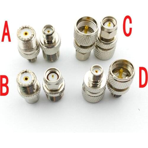 1pcs Mini UHF adapter SMA Male/ Female plug to Mini UHF Female Jack RF Adapter Connector