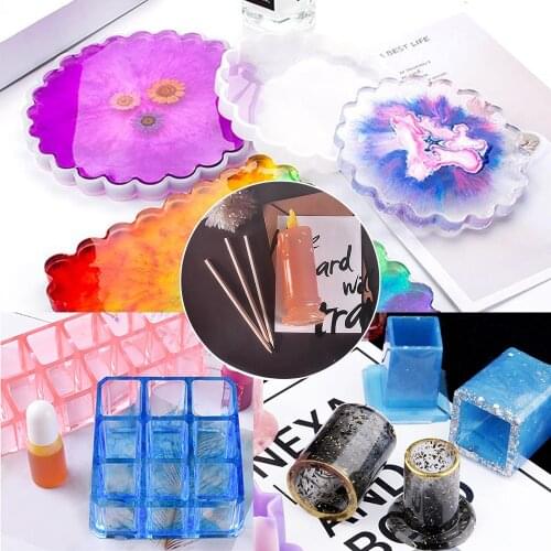 New product 1PCS various table decoration bottom support silicone mold furniture DIY jewelry decoration bottom candle silicone