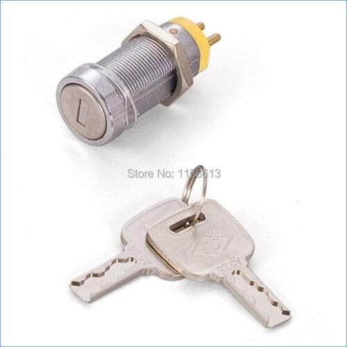 10 pieces 32mm waterproof dustproof keyed alike flat key switch lock vending machine lock