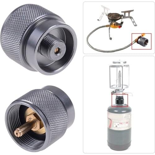 1LB Camping Adapter Camping Equipment Propane Small Tank Input Lindal Valve output Stove Accessories