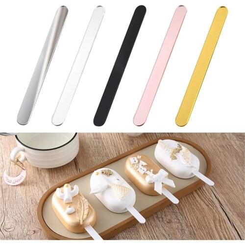 50pcs Creative Acrylic Ice Cream Sticks 11.5x1cm Popsicle Stick Crafts Diy Handmade Making Crafts Kitchen Popsicle Stick Mould