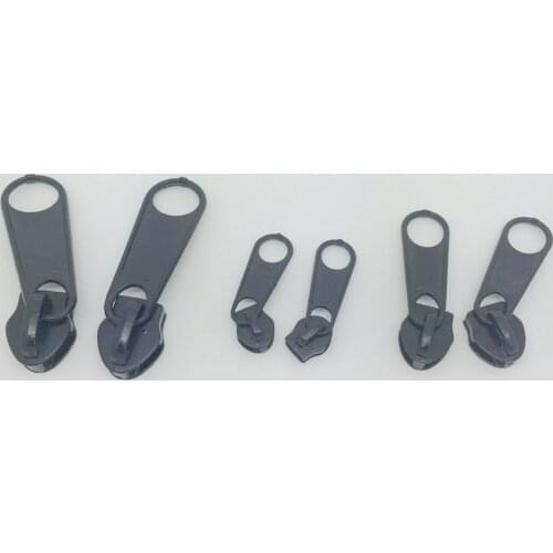 6 Pieces/Set Alloy Black Zip Puller/Zipper Pull Sliders Head Zipper Repair Kit 3 Sizes