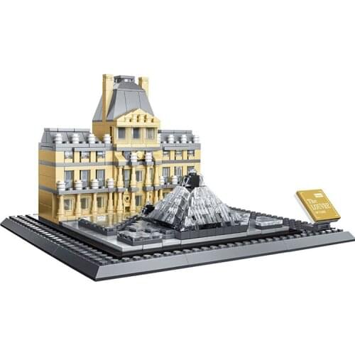 778pcs the Louvre Museum Building Blocks World Famous Architecture Construction Building Brick Toys Gift