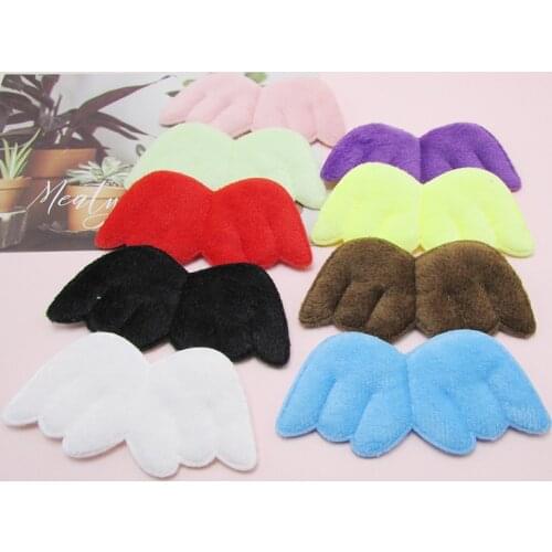 8.5*4cm 36pcs/lot furry felt Angel wing appliques for pet articles and DIY Children Hair Accessories and sock hat accessories