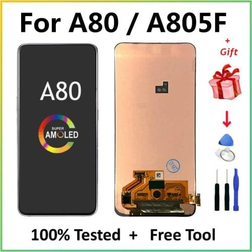 Original LCD Pantalla For Samsung Galaxy A80 A805F/DS A805FD LCD Display Touch Screen Digitizer Assembly For Samsung A 80 lcd