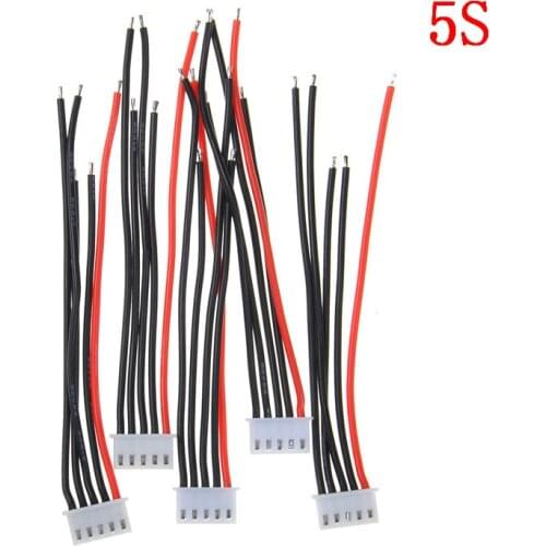 5Pcs 2s 3s 4s 5s LiPo Battery Balance Charger Plug Line/Wire/Connector 22AWG 100mm JST-XH Balancer cable Wholesale