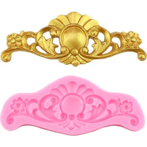 Baroque Relief Silicone Mold Wedding Lace Cake Border Fondant Molds Cake Decorating Tools Clay Candy Chocolate Gumpaste Moulds