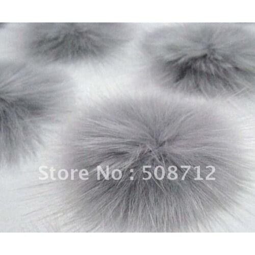 Free shipping!!!! mink fur ball embellishment sew trim for DIY craft hair accessory 30mm Grey
