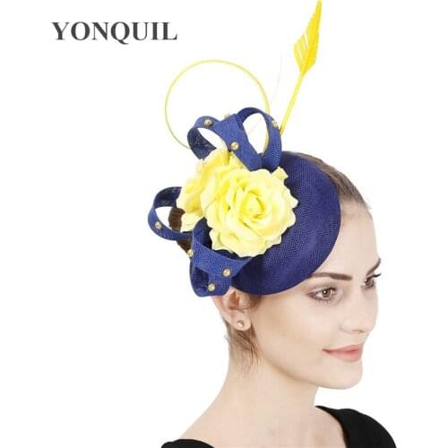 Biral Women Marriaged Fascinator Hat Headband Bride Wedding Formal Dress Headpiece Party Hats Prom Derby Show Millinery Caps