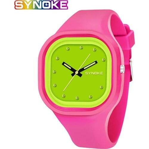 SYNOKE Kids Wrist Watches Clocks Boys Student Colorful Waterproof Sports Watch Men Brand Women Unique Silicone LED Digital Date
