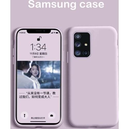 Phone case Suitable for Samsung S21 20 10 9 8 Ultra plus FE note 20 simple imitation liquid silicone mobile anti-fall phone case