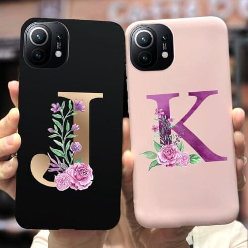 For Xiaomi Mi 11 Case Luxury Simple Fashion Letters Cover For Xiaomi 11 Mi11 Phone Cases Mi 11 Soft TPU Fundas 6.81'' Full Coque