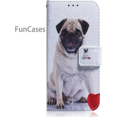 Dog PU Leather Flip Phone Bag Cases For hoesje Huawei Enjoy 9 Plus Portable Cute Covers sFor Huawei ajax Y9 2019 Fitted Cases
