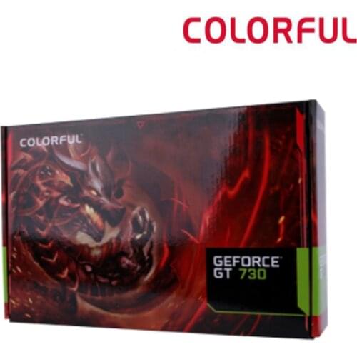 Colorful GeForce GT730 2GD3 GeForce® GT 730 28nm 2GB GDDR3 64 bit DVI HDMI VGA Support AMD Intel Desktop CPU Motherboard