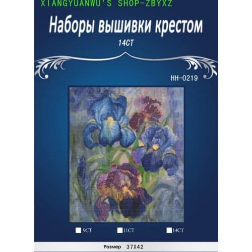 Flowers Stitch,14CT similar DMC threads quality Cross Stitch,Sets Embroidery Kits Counted Cross-Stitching