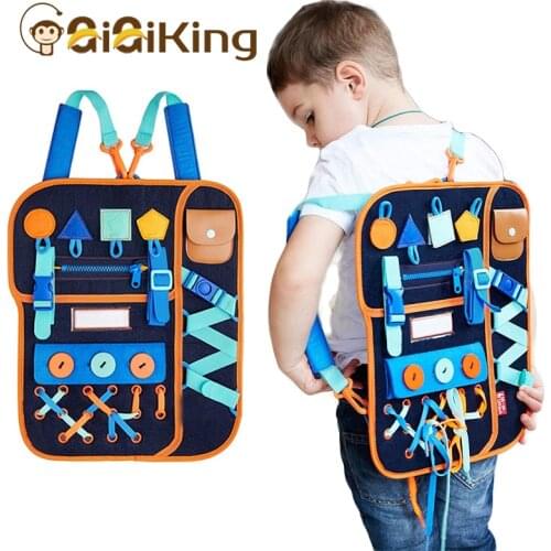 Kids Busy Board Buckle 1-5 Years Old Zip Button Lace Up Tool Toy Montessori Early Education Dress Aids Preschool Toys For Kids