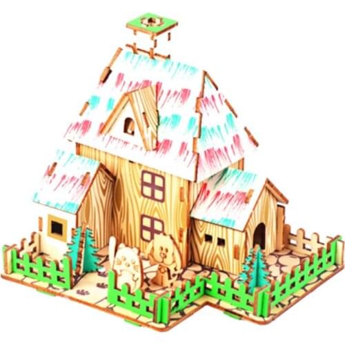 DIY Model toys 3D Wooden Puzzle-The Wizard of Oz Wooden Kits Puzzle Game Assembling Toys Gift for Kids Adult P17