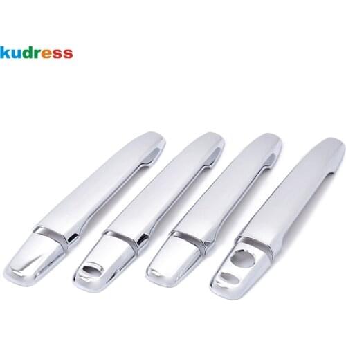 For Mitsubishi Lancer 2008 2009 2010 2011 2012 2013 2014 New ABS Chrome Door Handle Cover Trim with 3 holes Car Styling