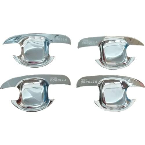 For Toyota Corolla ae120 ae130 2001-2007 Chrome Door Handle Cup Bowl Cover Trim Sticker Car Styling