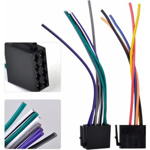 DWCX Universal ISO Wire Harness Female Adapter Connector Cable Radio Wiring Connector Adapter Plug Kit for Car Stereo System