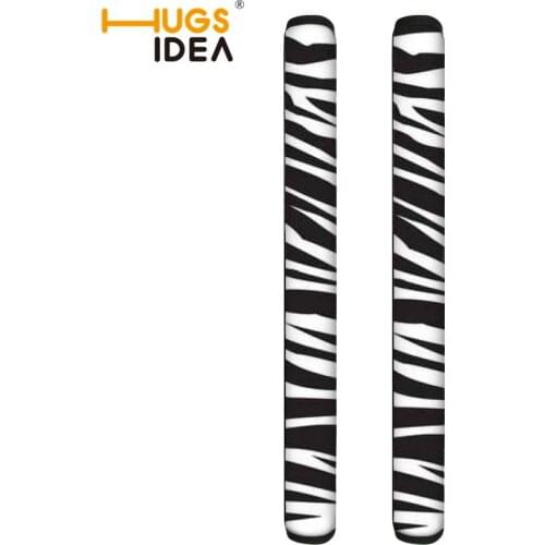 HUGSIDEA Zebra Printed Refrigerator Door Handle Covers Kitchen Oven Door Knob Gloves Fridge Protector for Keep off Fingerprints