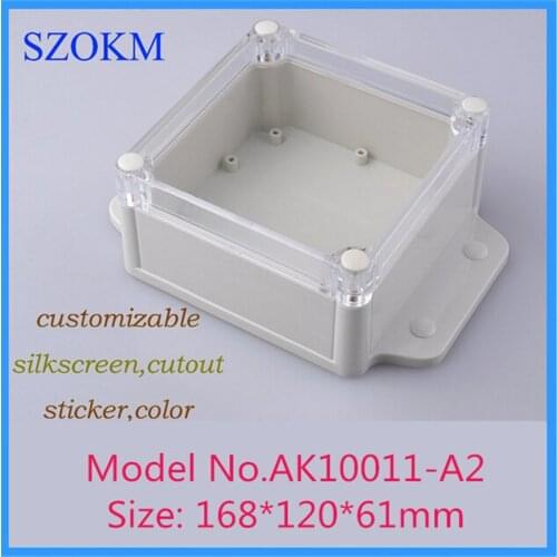 Ip68 transparent cover waterproof plastic enclosure brand box (1 pcs) 168*120*62mm mounting enclosure junction housing quality