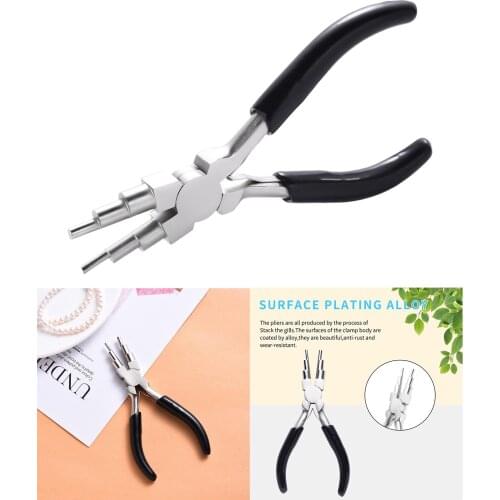 6-in-1 Bail-Making Pliers, Loop Sizes 3 – 9.5 Millimeters, Jewelry Making Supplies