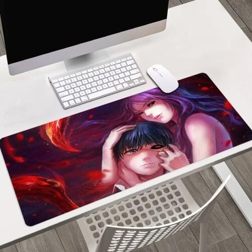 PC Gamer Tokyo Ghoul Cabinet Non-slip Mat Keyboards Accessories Mausepad Mouse Pad Anime Mousepad Xxl Keyboard Gaming Diy Mice