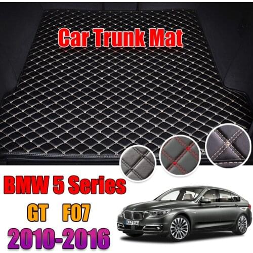 Leather Car Trunk Mat For BMW 5 Series Gran Turismo 2010-2016 Trunk Boot Mat 5Srieis GT Liner Pad BMW Carpet Tail Cargo Liner