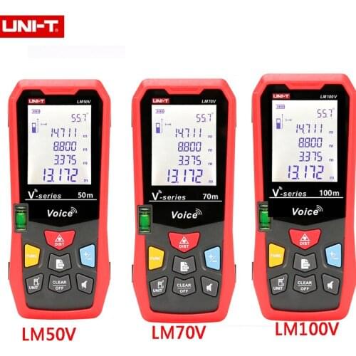 UNI-T LM50V/LM70V/LM100V Laser Range Finder Electronic Ruler with Voice Broadcast Function USB Charging