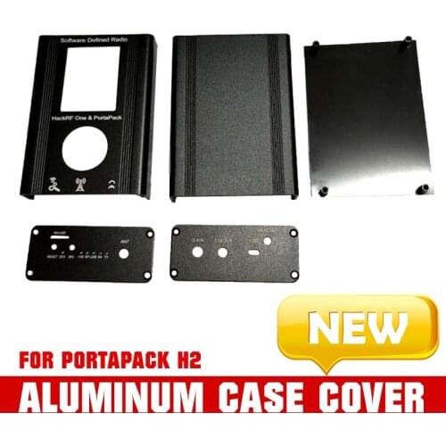 Metal Case Black Aluminum Case Cover for PortaPack H2 / HackRF One SDR Radio