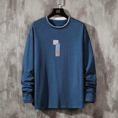 Long Sleeves Mens Tshirts 2021 New Spring Autumn Clothes ManS Classic T-shirt Top Tees High Quality