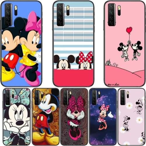 Lovely Mouse Minnie Black Soft Cover The Pooh For Huawei Nova 8 7 6 SE 5T 7i 5i 5Z 5 4 4E 3 3i 3E 2i Pro Phone Case cases