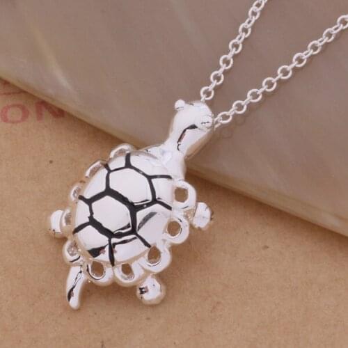 AN300 stearling silver color color Necklace silver color color fashion jewelry pendant sea turtle /bbeajsla amcajdja