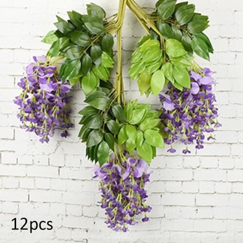 Plastic Tree Artificial Ficus Leaf Leaves Plastic Plant Vine Outdoor Artificial Flowers For DIY Party Home Office Decoration