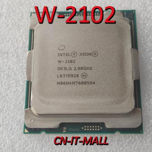 Pulled Xeon W-2102 W2102 CPU 2.9GHz 4 Core 4 Threads LGA2066 Processor