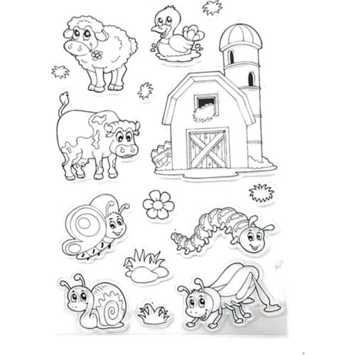 Clear Soft Seal Rabbit Insect Cute Girl Sheep Birdcage Architectural Miracle Badge Music Mermaid Bride Decor Transparents Stamp