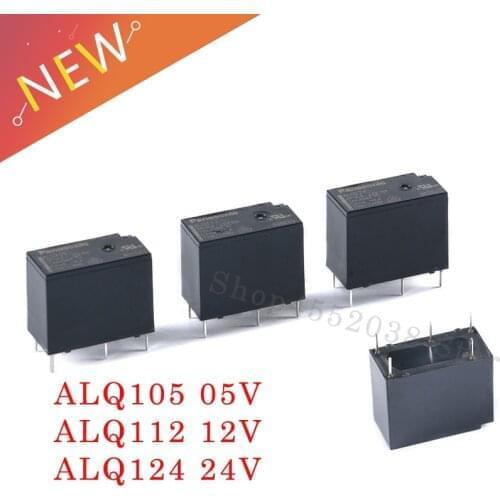 20PCS/lot Relay ALQ105 ALQ112 ALQ124 JQ1P-5V-F JQ1P-12V-F JQ1P-24V-F 10A 5PIN