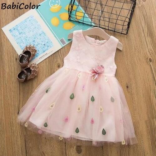 Girls wedding dresses summer girl fashion sleeveless embroidery mesh princess dresses for children party clothes girls outfits