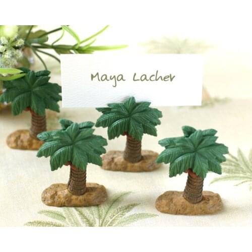 10 Pieces/lot) Palm Tree Wedding Place Card holder Party Favors For Outdoor Wedding decorations and Bridal shower Photo holder