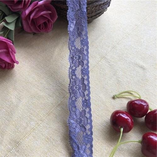 2.5cm S1127wholesale high quality elastic lace stretch lace trim black white lace ribbon sewing craft diy garment home decoratio