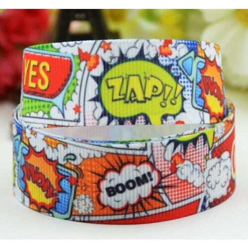 22mm 25mm 38mm 75mm Ruban satin explosion cloud Cartoon printed Grosgrain Ribbon party decoration 10 Yards X-01785
